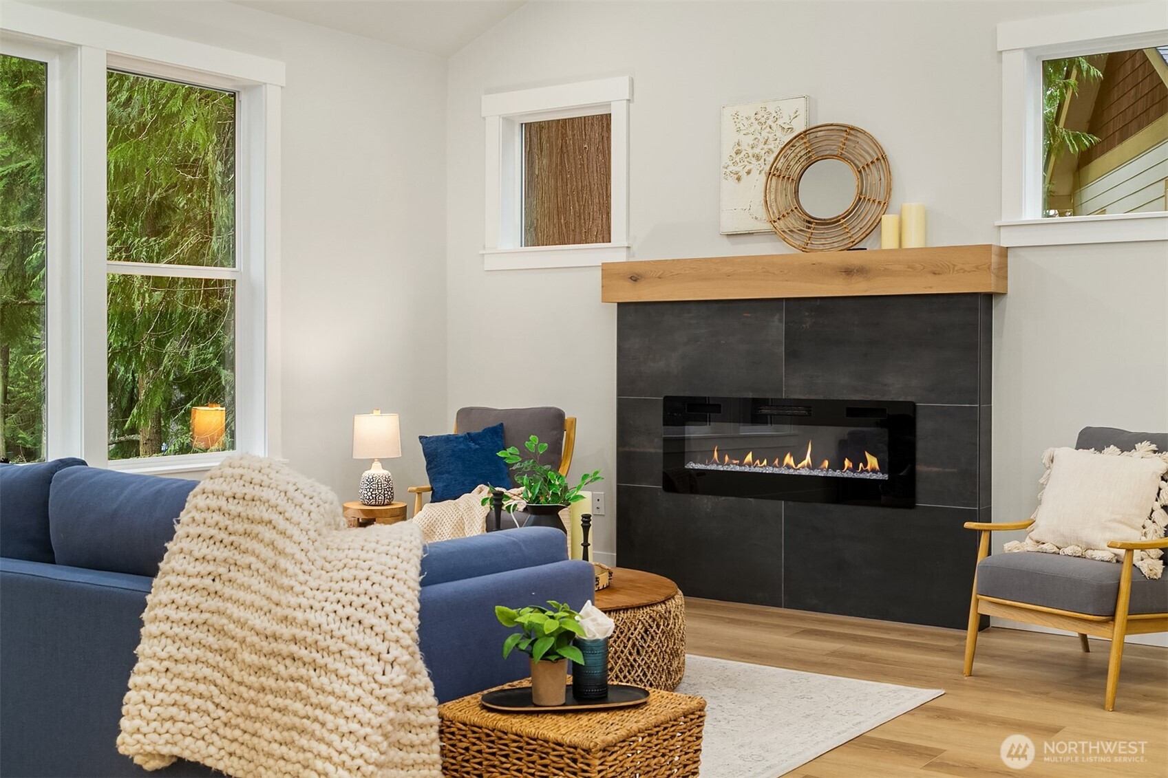 4 Twin Flower Circle Bellingham, WA 98229 - Photo 6 of 31 a living room with furniture and a fireplace