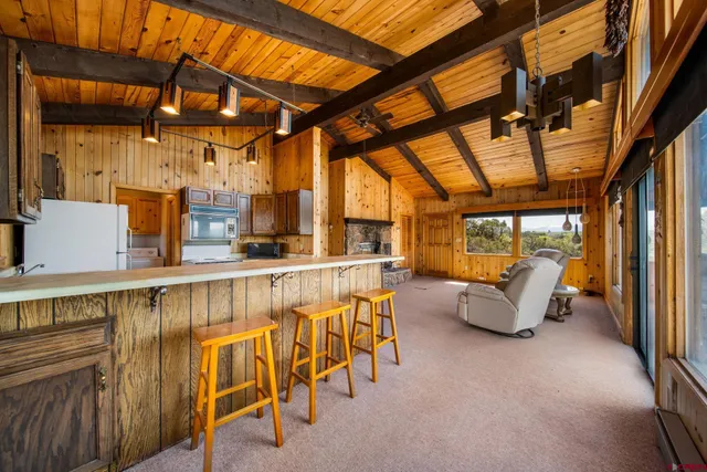 a view of a city with mountain