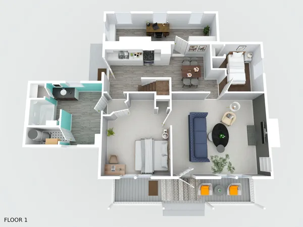 view of living room with furniture and window