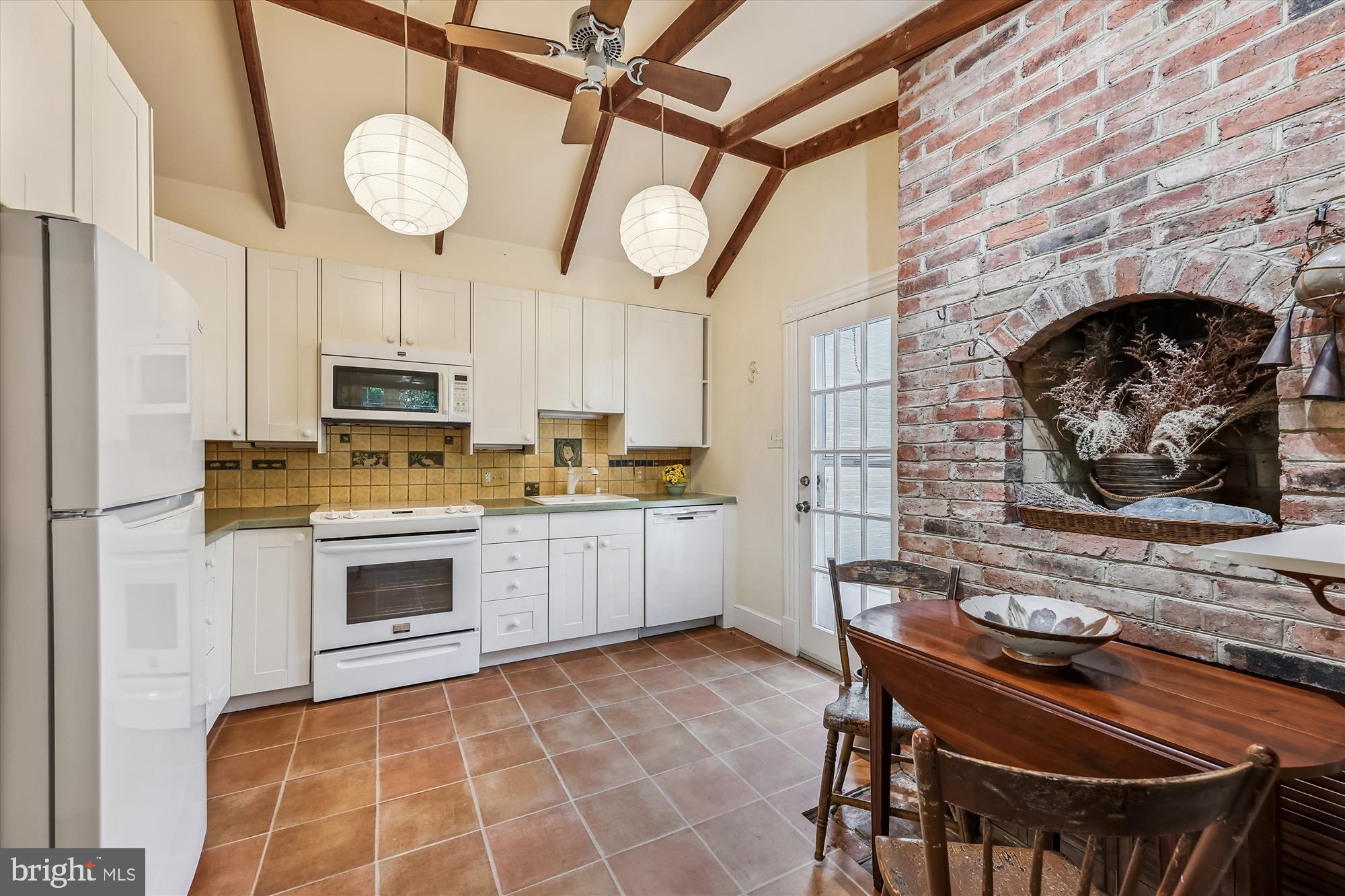 501 D Street Southeast Washington, DC 20003 - Photo 10 of 35 Tile Floor, Beamed with Hearth Accent