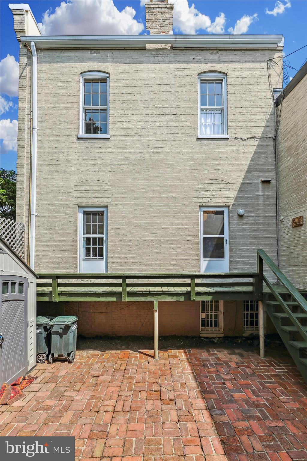 501 D Street Southeast Washington, DC 20003 - Photo 33 of 35 Back with Deck and Garden/Can Storage