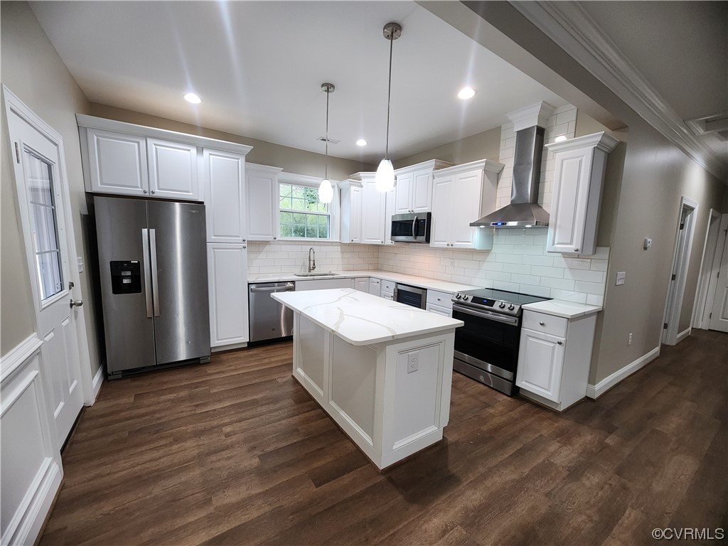2813 Parkdale Road North Chesterfield, VA 23234 - Photo 13 of 36 a large kitchen with stainless steel appliances a sink a stove a refrigerator and a oven