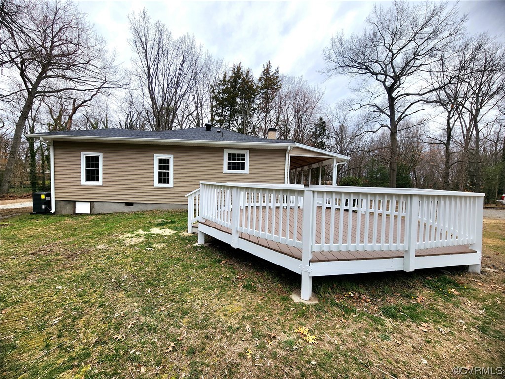 2813 Parkdale Road North Chesterfield, VA 23234 - Photo 34 of 36 a view of a house with wooden deck and a yard