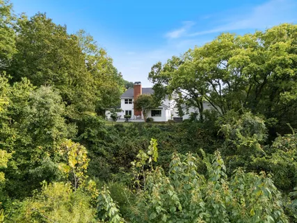 a house view with a garden space