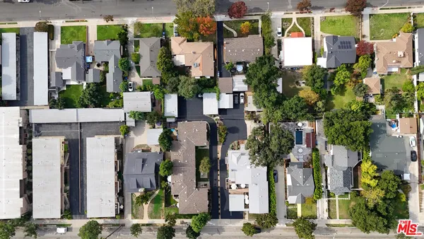 a aerial view of multiple house