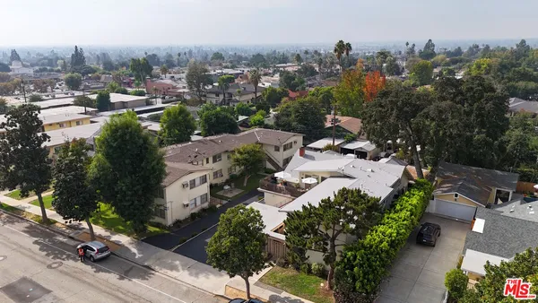 an aerial view of multiple house