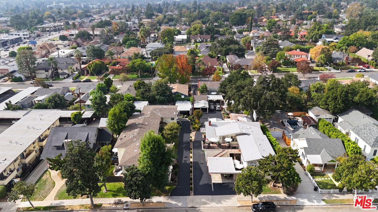 137 North Myrtle Avenue Monrovia, CA 91016 - Photo 28 of 41 an aerial view of a city with streets and trees