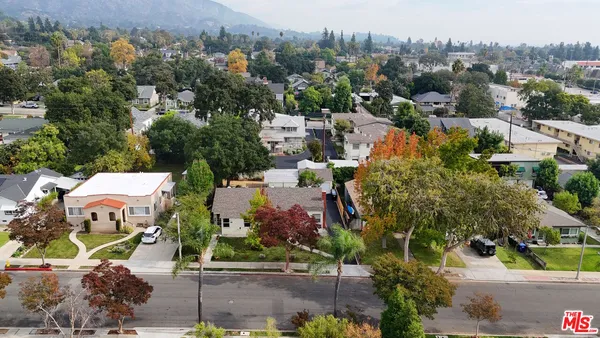 an aerial view of a city