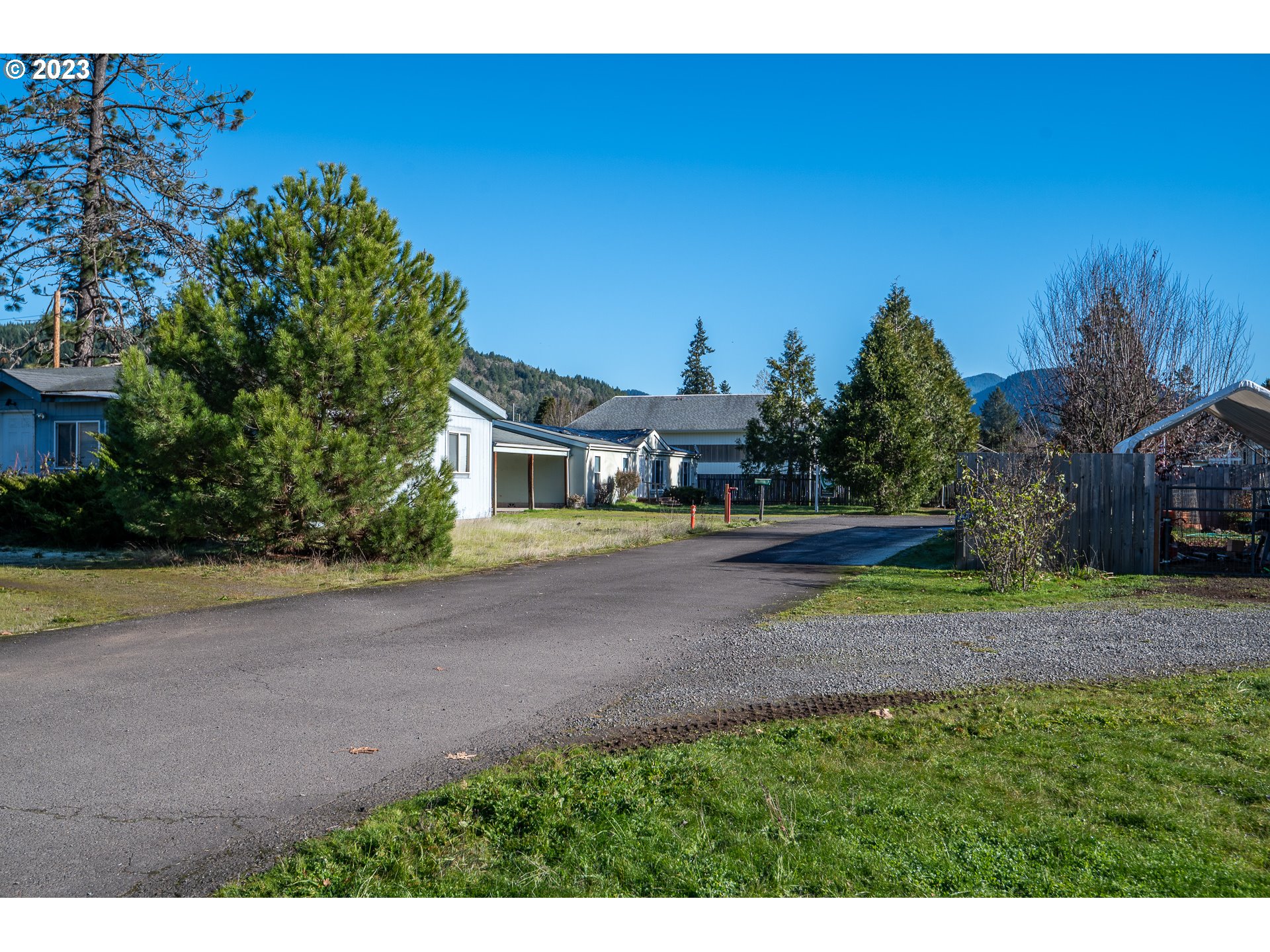 76367 Klohn Road Oakridge, OR 97463 - Photo 8 of 42 a view of a house with backyard and a tree