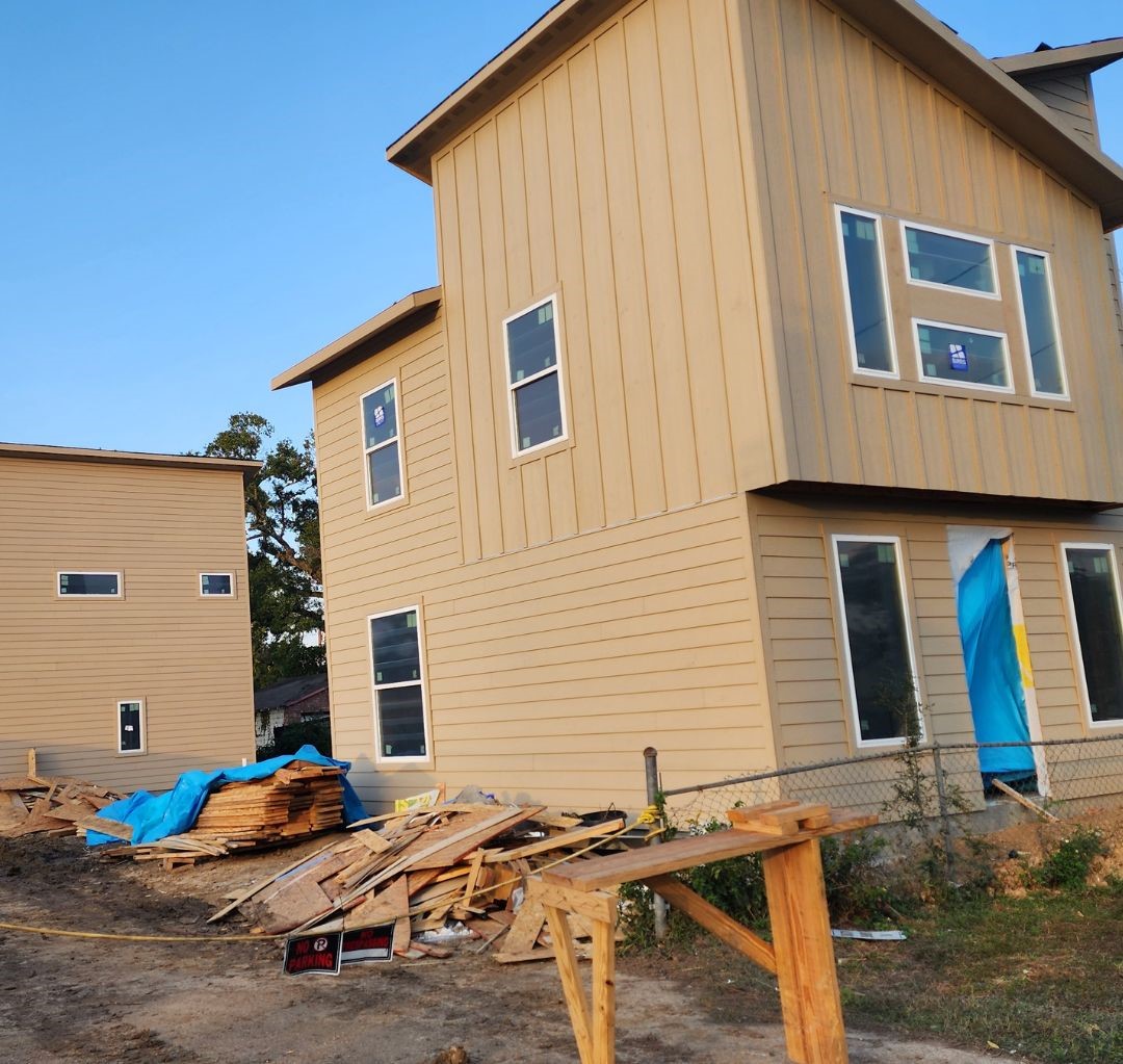 4503 Earline Street Houston, TX 77016 - Photo 2 of 6 a backyard of a house with barbeque oven table and chairs