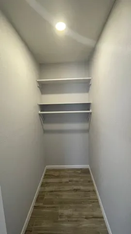 a view of a room with empty racks