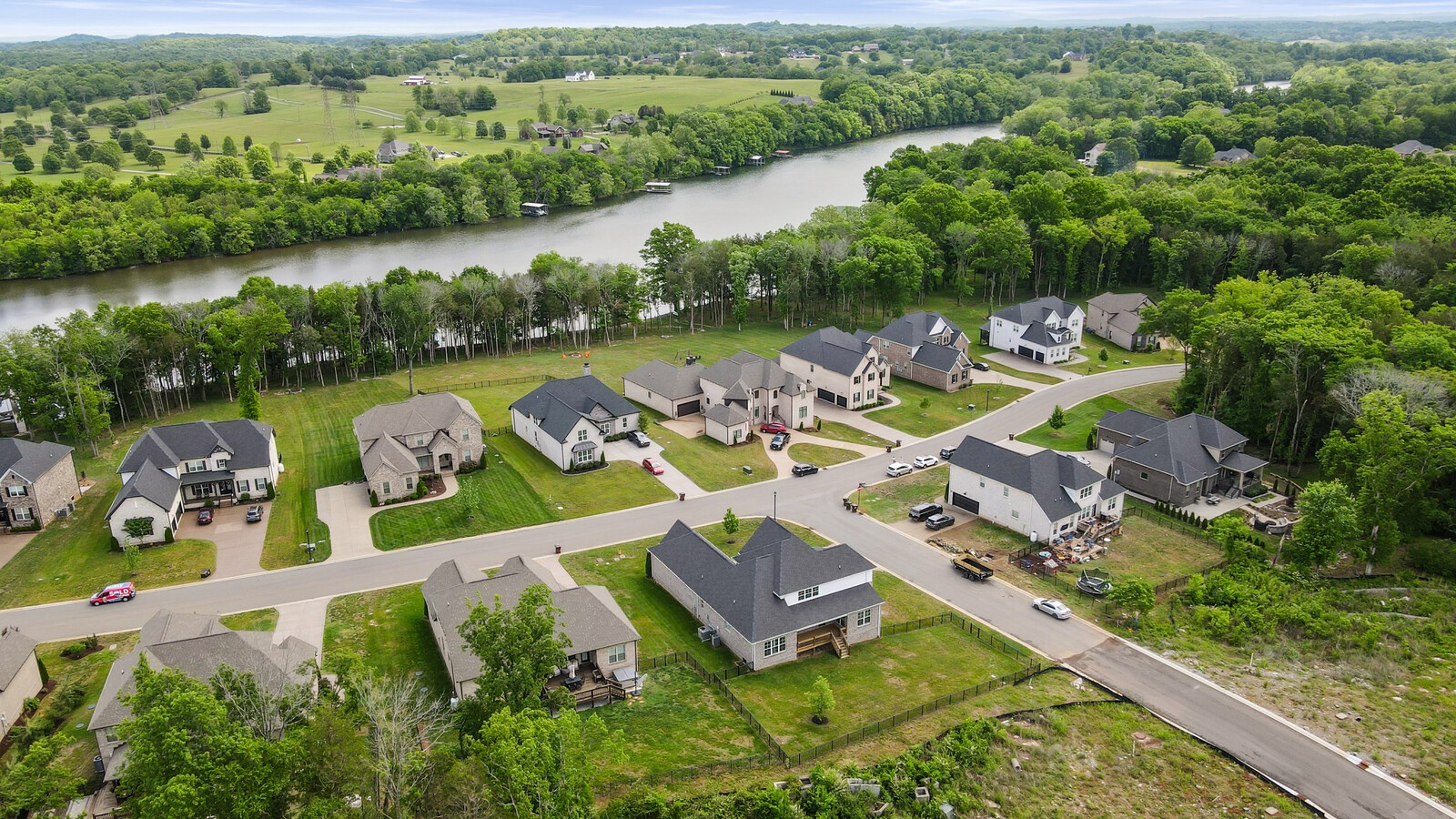 400 Millstone Place Lebanon, TN 37087 - Photo 52 of 58 an aerial view of a house with a lake view