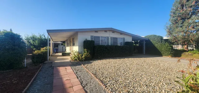 a view of a house with a patio