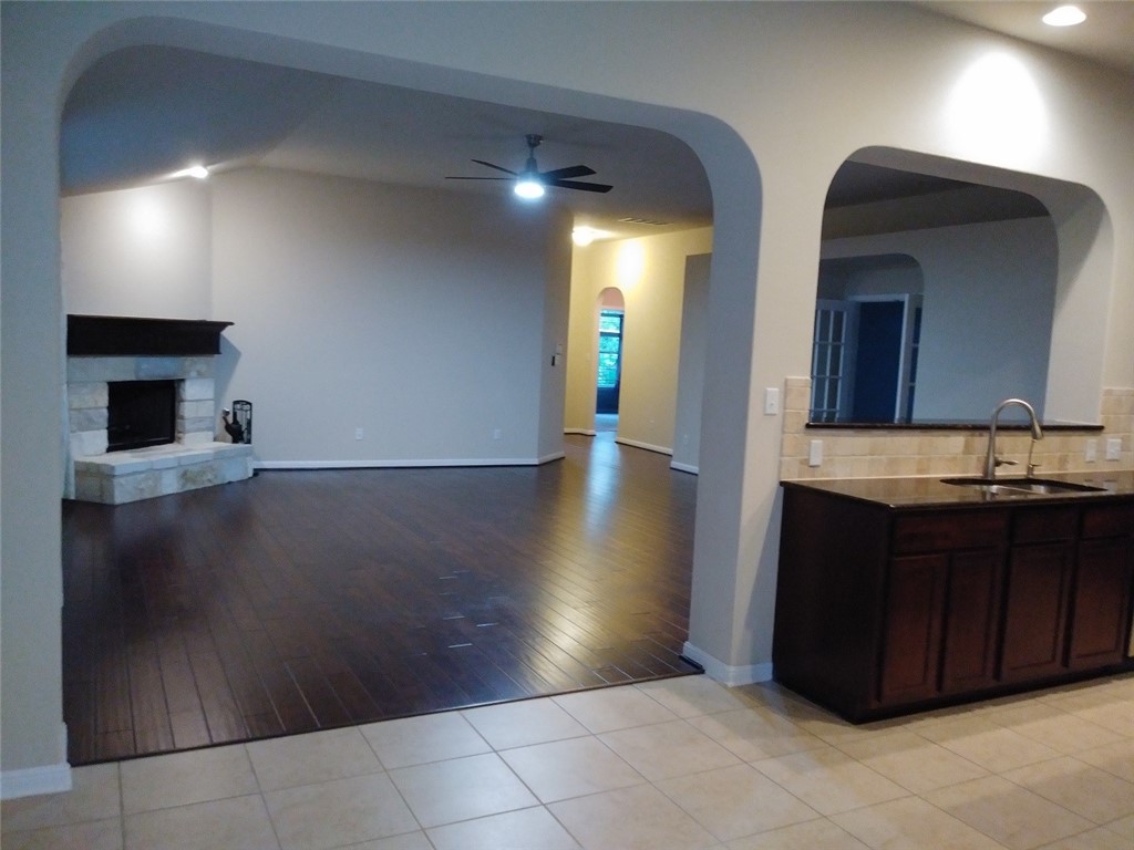 348 Stone View Trail Austin, TX 78737 - Photo 10 of 28 View from kitchen into living area