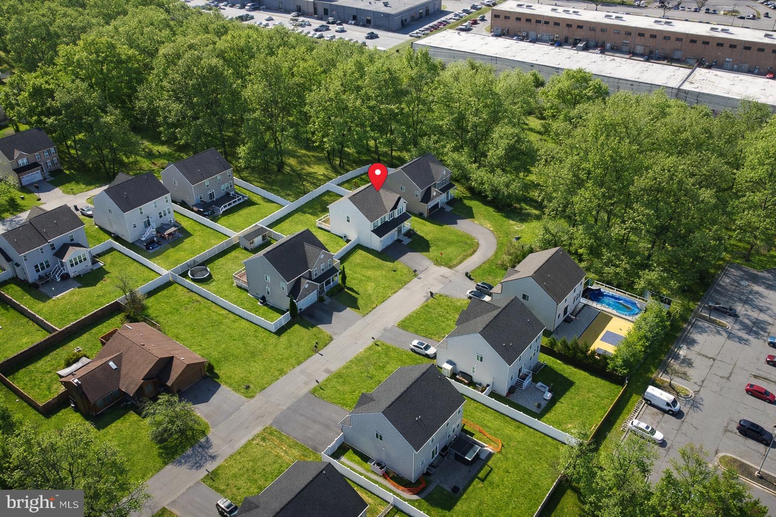 113 Harding Street Lutherville-Timonium, MD 21093 - Photo 40 of 45 an aerial view of residential house with outdoor space and swimming pool