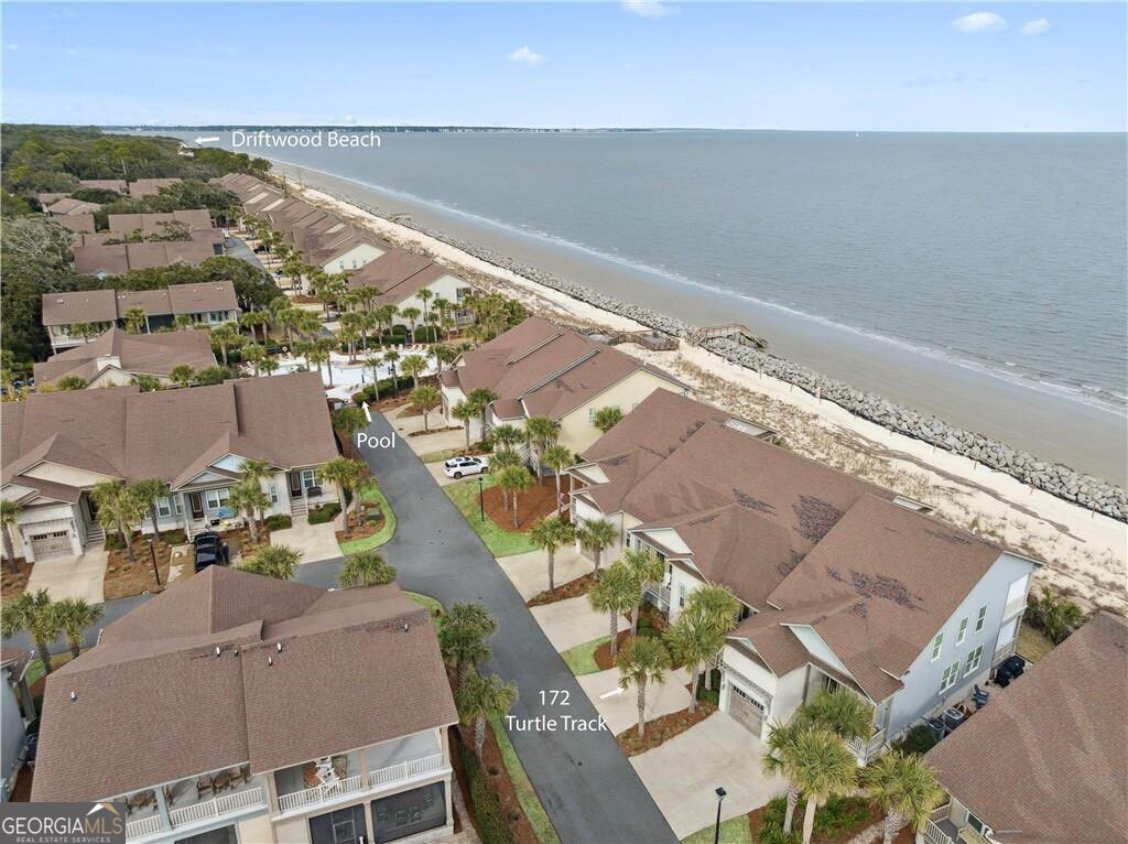 172 Turtle Track Lane, Unit OCEAN Jekyll Island, GA 31527 - Photo 33 of 51 an aerial view of a house with a outdoor space