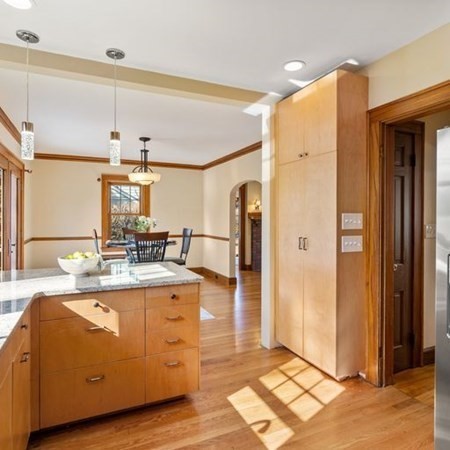 35 Welgate Road Medford, MA 02155 - Photo 19 of 40 a view of a kitchen with a sink and a refrigerator