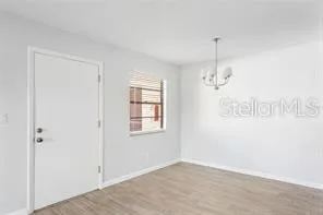 an empty room with a window