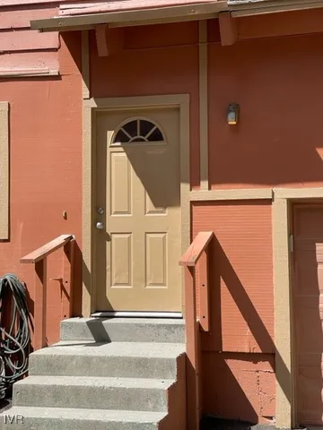 a view of stairs and