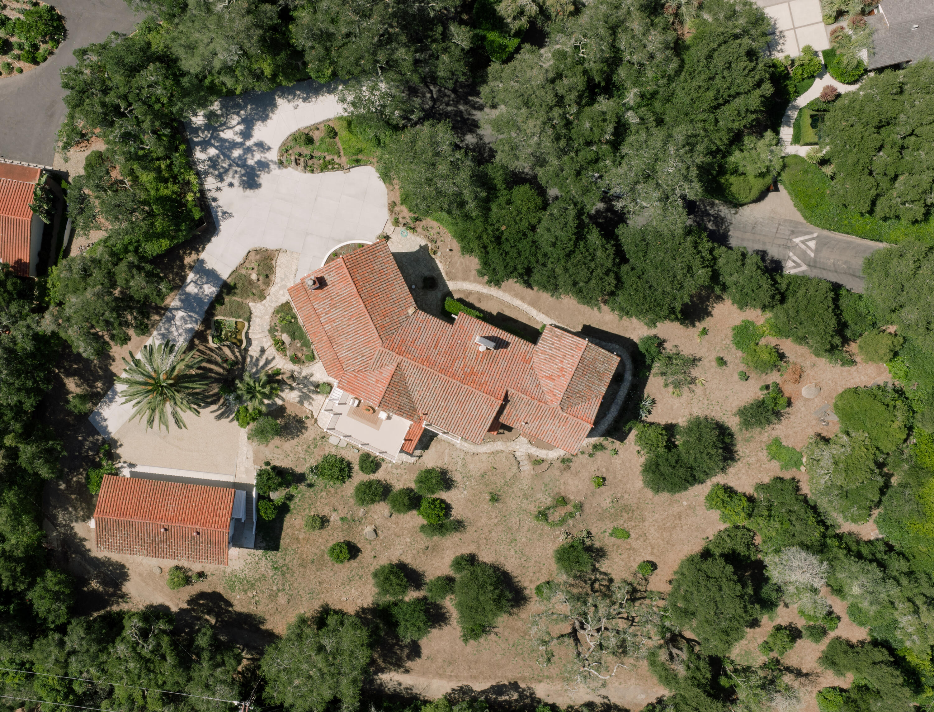939 Arcady Road Santa Barbara, CA 93108 - Photo 28 of 28 an aerial view of a house with a yard and garden
