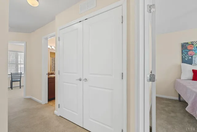 a view of a bathroom with closet