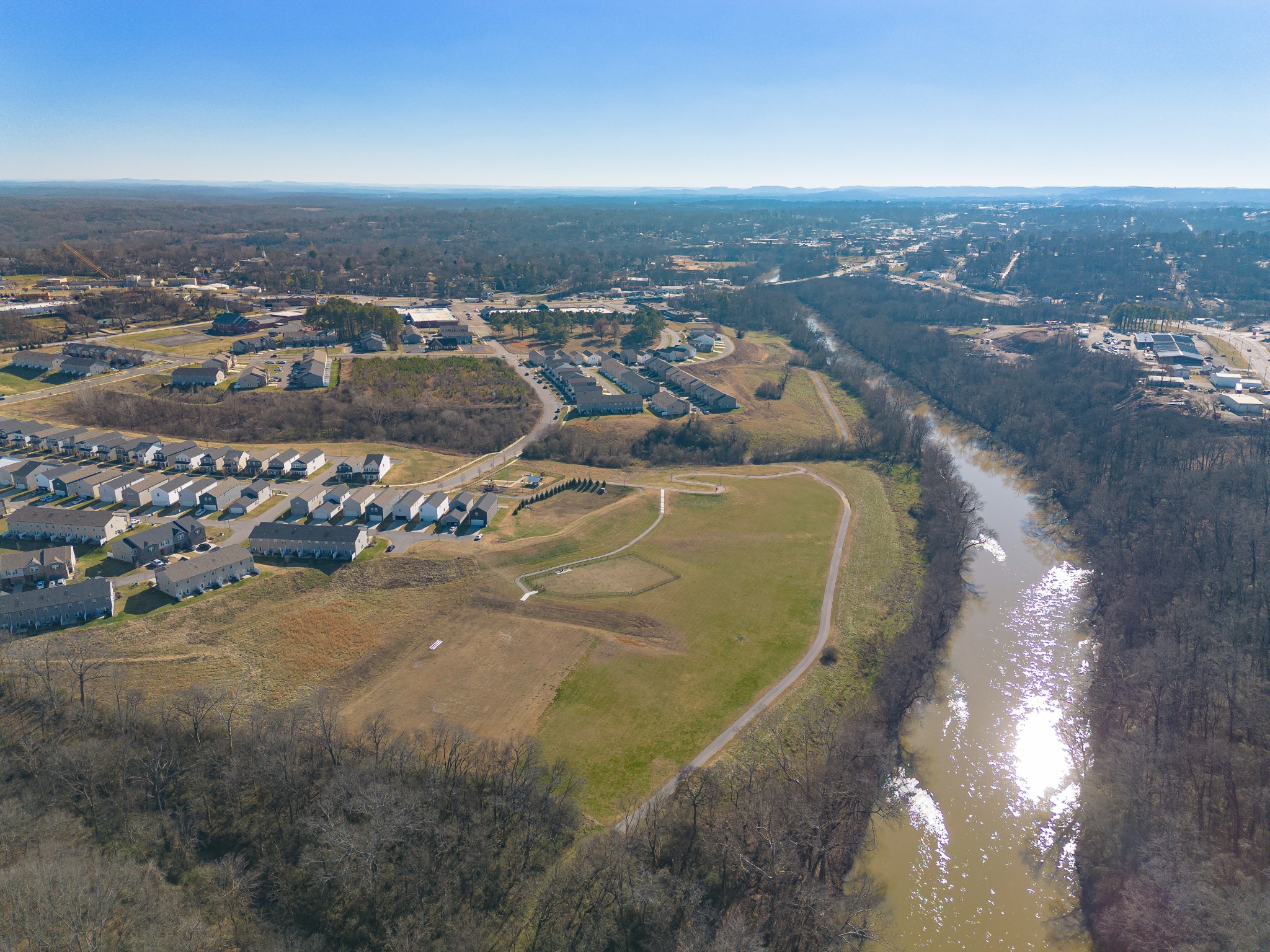 744 Prairie View Drive Columbia, TN 38401 - Photo 57 of 60 an aerial view of a house with a mountain