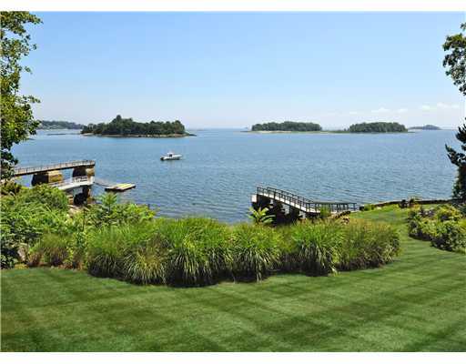 a view of a lake with outdoor space