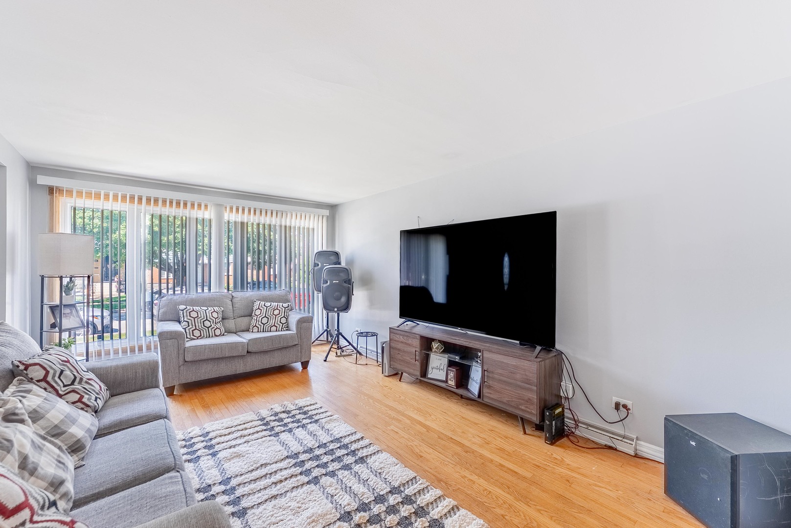6031 South Normandy Avenue Chicago, IL 60638 - Photo 5 of 26 a living room with furniture and a flat screen tv