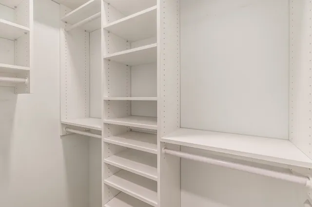 a close view of closet