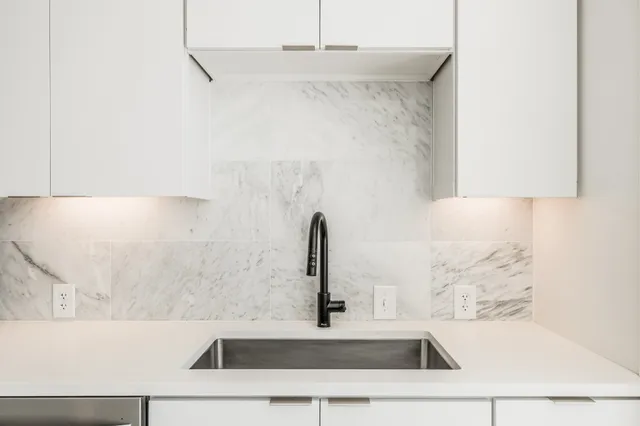 a close view of sink and tap