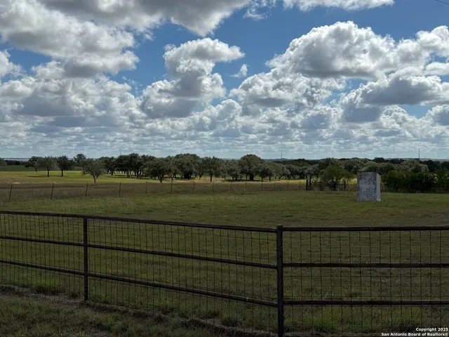 a view of a lake from a yard