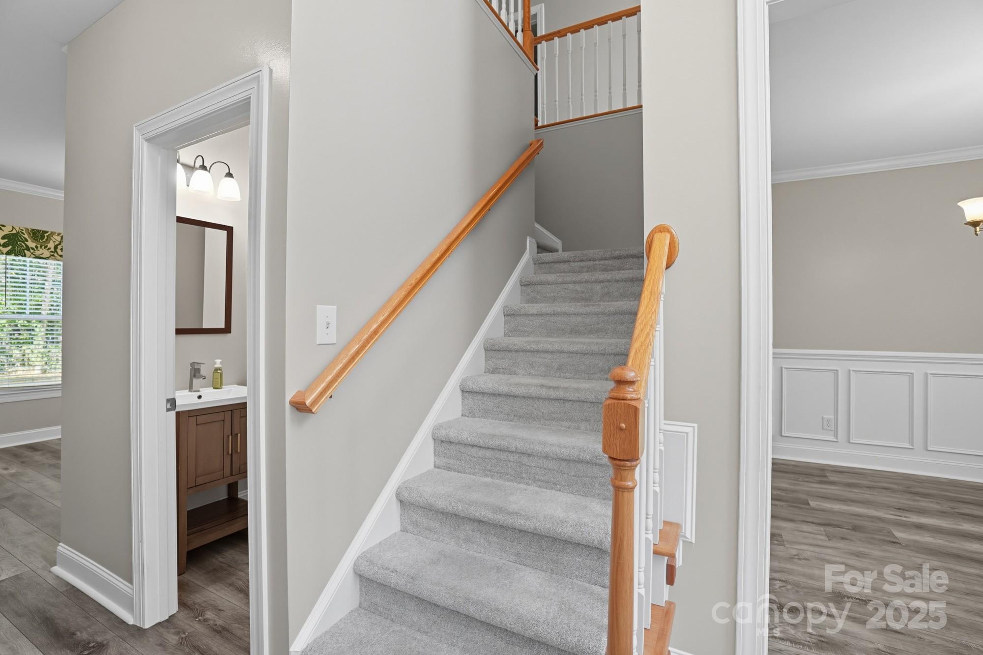3633 Creek Ridge Drive Denver, NC 28037 - Photo 20 of 47 a view of staircase with white walls and windows