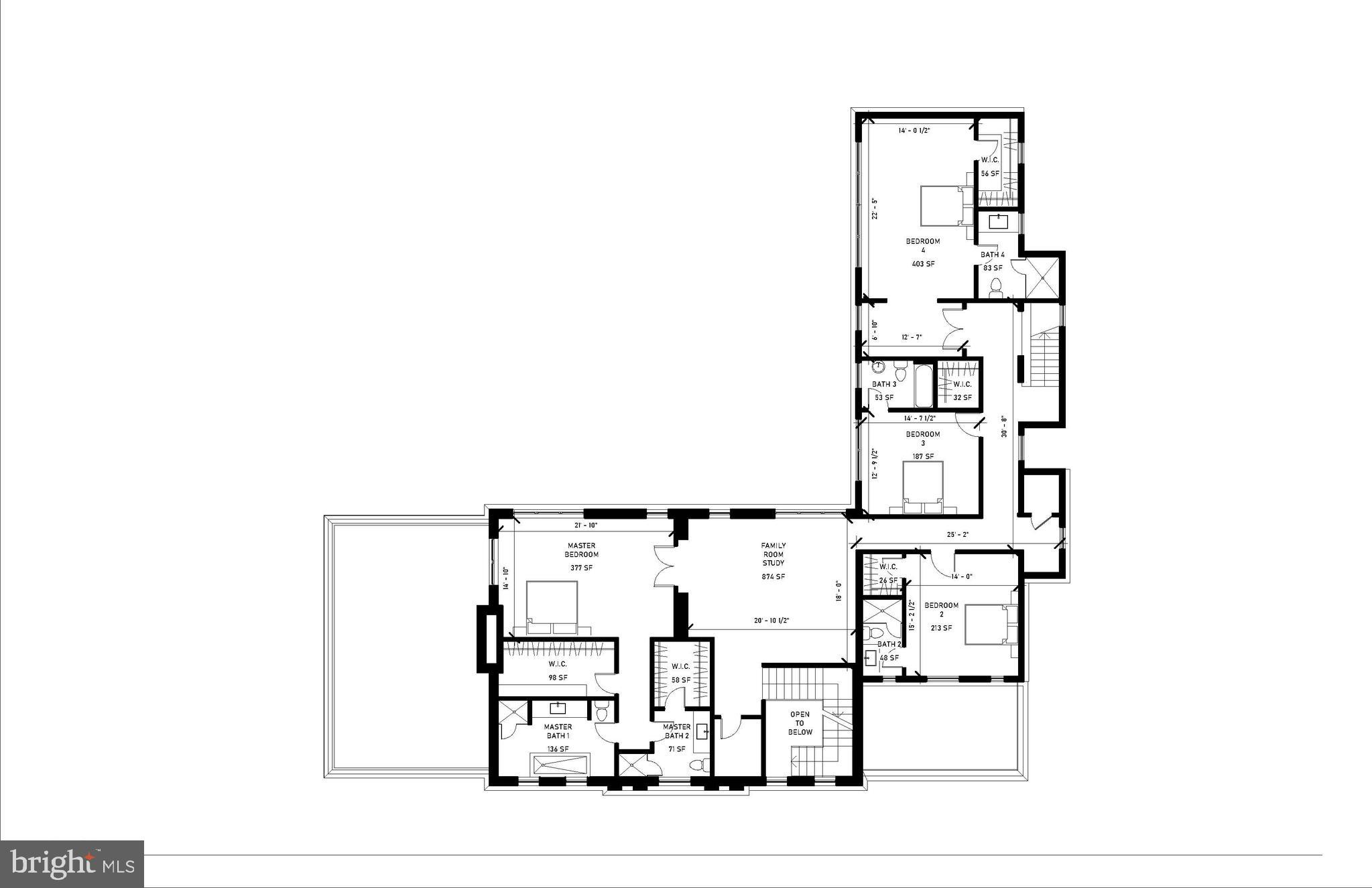 2700 Foxhall Road Northwest Washington, DC 20007 - Photo 23 of 24 Second Level Floor Plan