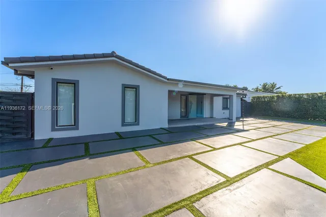 a backyard of a house