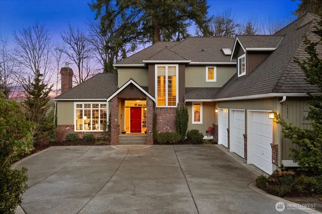 a front view of a house with yard