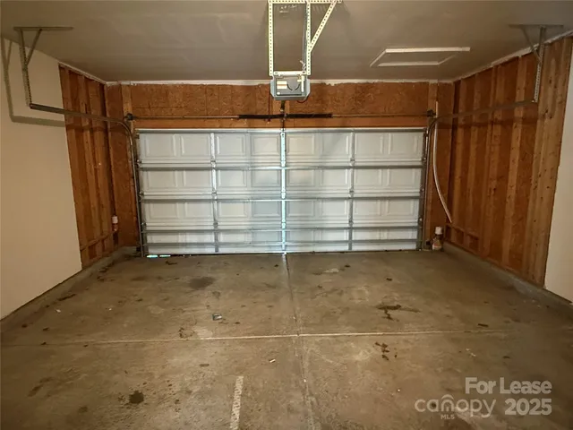 a view of a garage