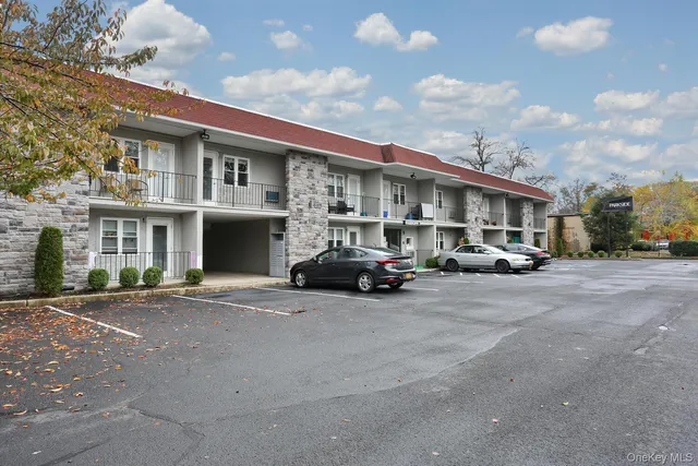 a car parked in front of a building
