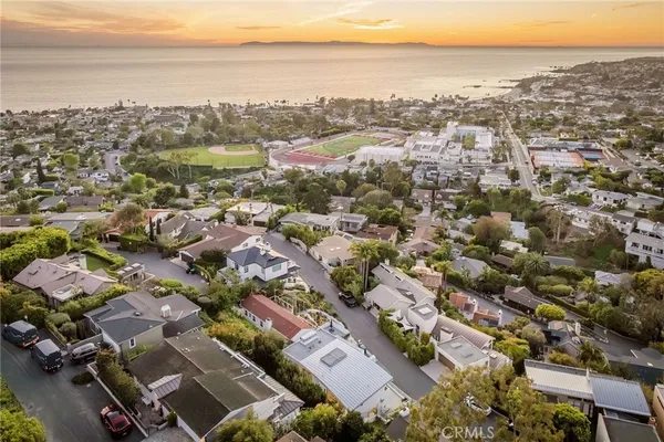 an aerial view of multiple house
