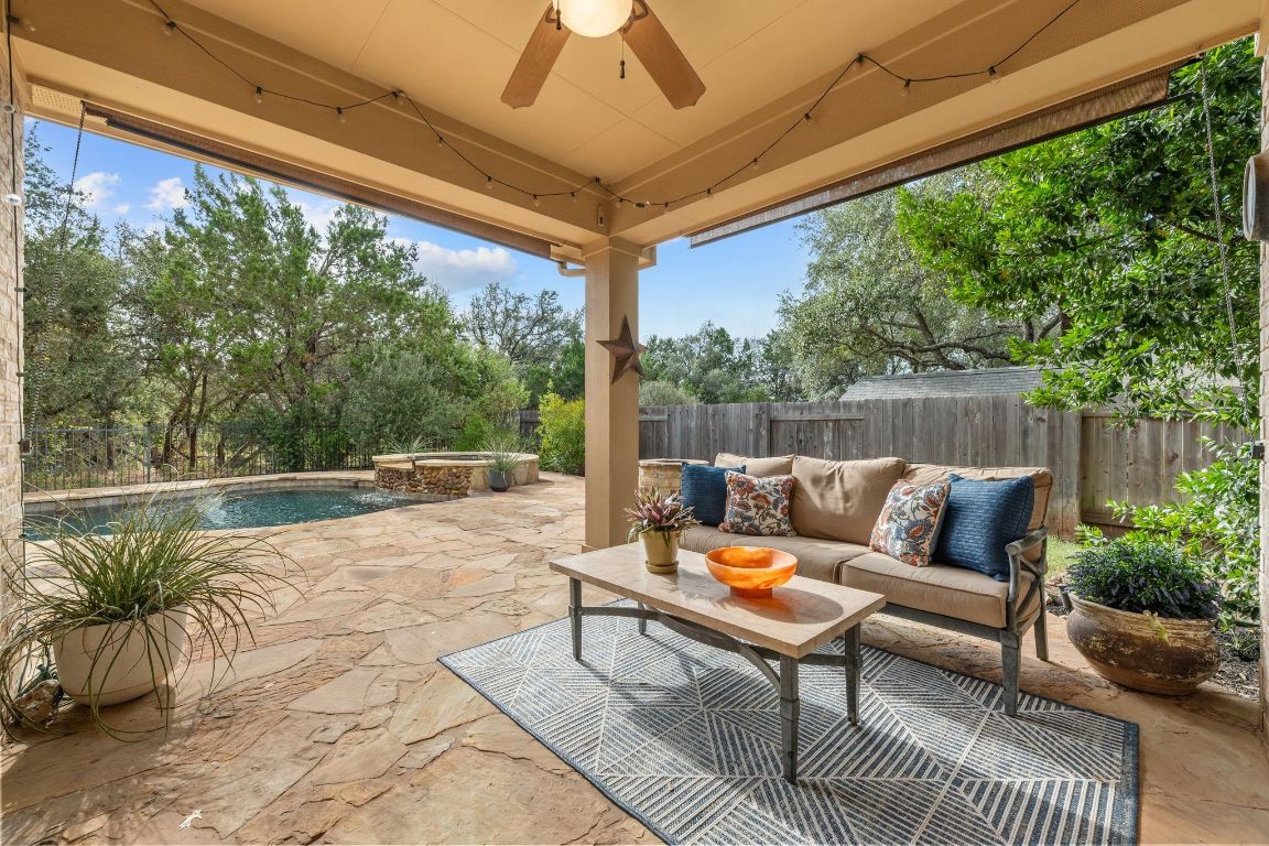 3209 Indigo Waters Drive Austin, TX 78732 - Photo 2 of 40 a outdoor living space with furniture and garden view