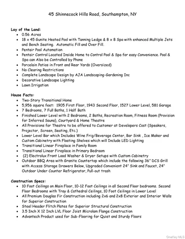 $4,795,000 | 59 Shinnecock Hills Road, Southampton, NY 11968