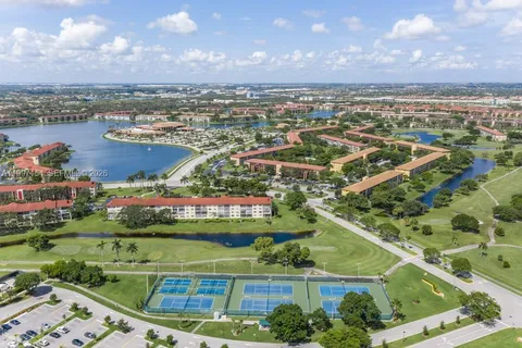 an aerial view of a city