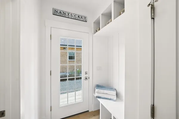a view of front door of house