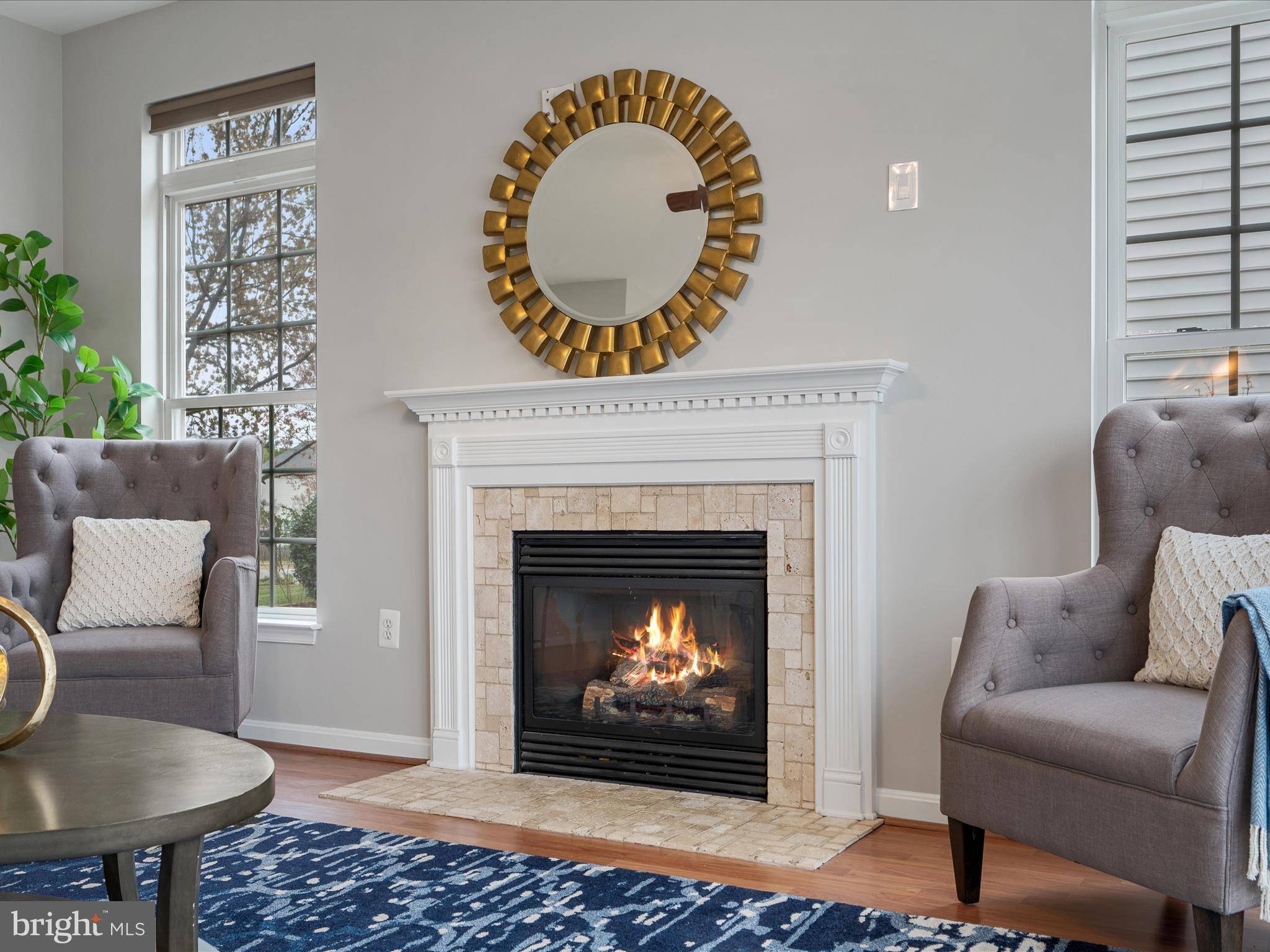 26 Limestone Way Fredericksburg, VA 22406 - Photo 26 of 67 a living room with a couch a rug a fireplace and a window