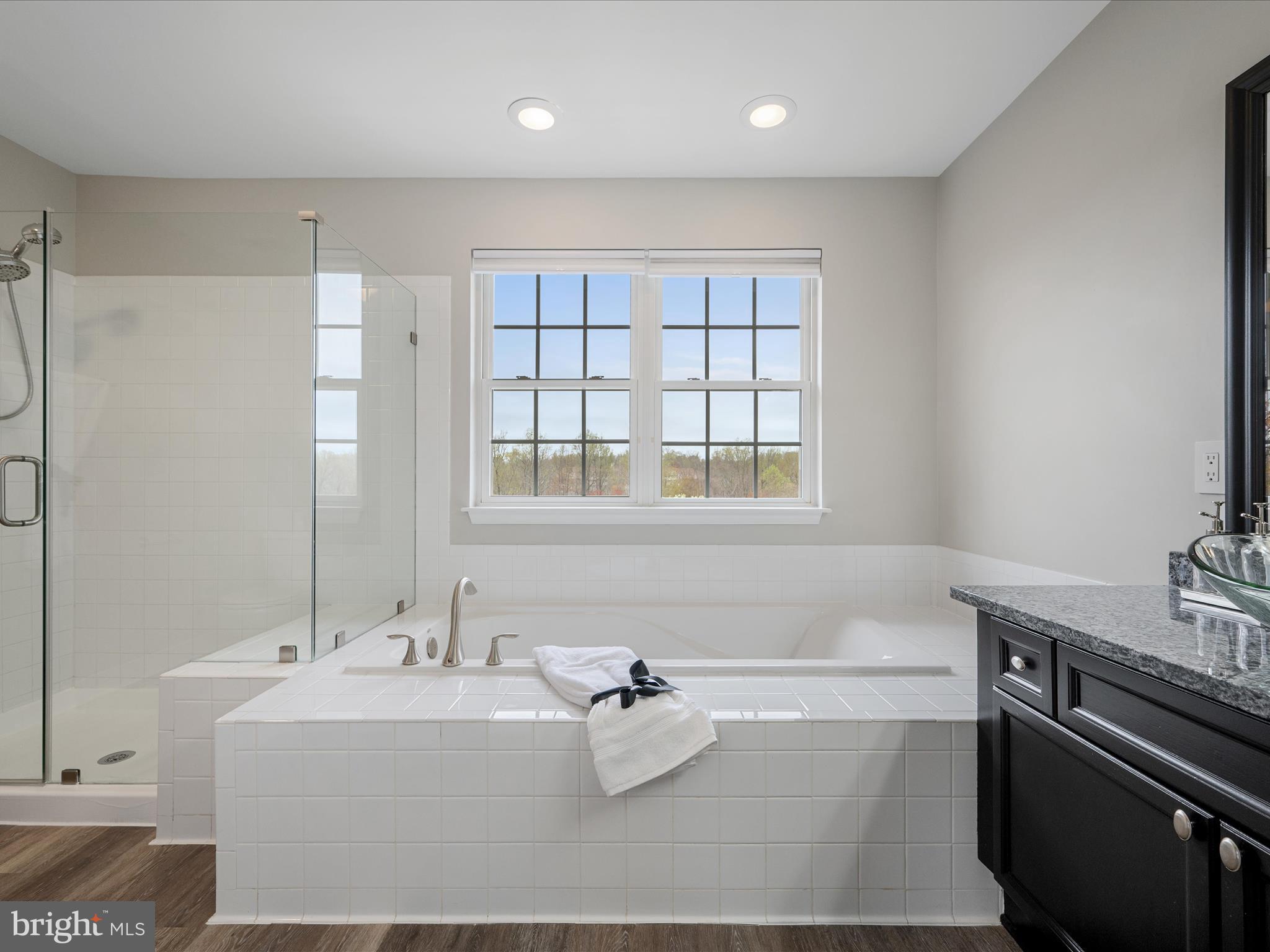 26 Limestone Way Fredericksburg, VA 22406 - Photo 41 of 67 a bathroom with a tub sink and mirror