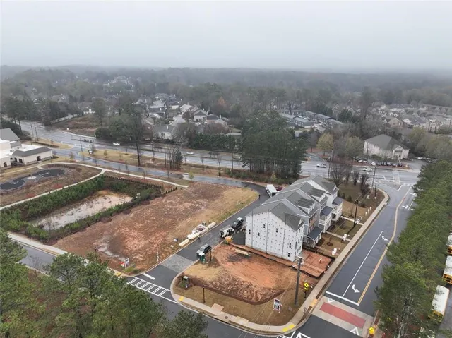 an aerial view of multiple house
