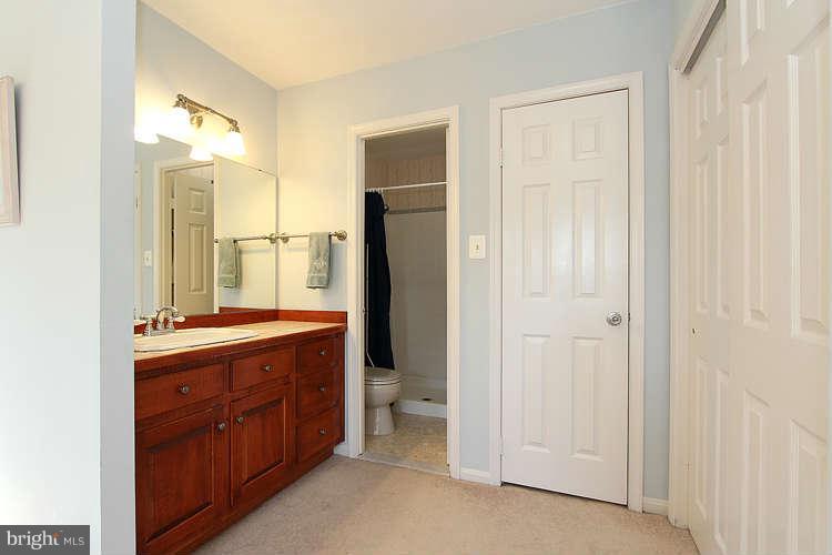 11525 Pine Cone Court Reston, VA 20191 - Photo 19 of 30 a spacious bathroom with a double vanity sink a large mirror and a bathtub