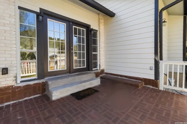 a view of a entrance with stairs
