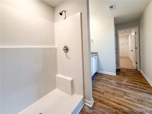 a view of a room with an empty space