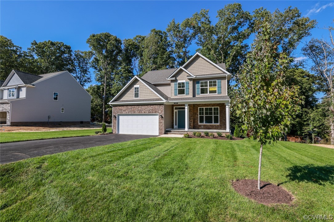 3830 Belspring Road Chester, VA 23831 - Photo 30 of 43 a front view of a house with a yard and trees
