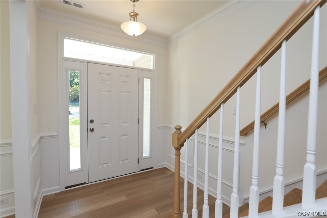 3830 Belspring Road Chester, VA 23831 - Photo 3 of 43 a view of staircase with wooden floor and stairs